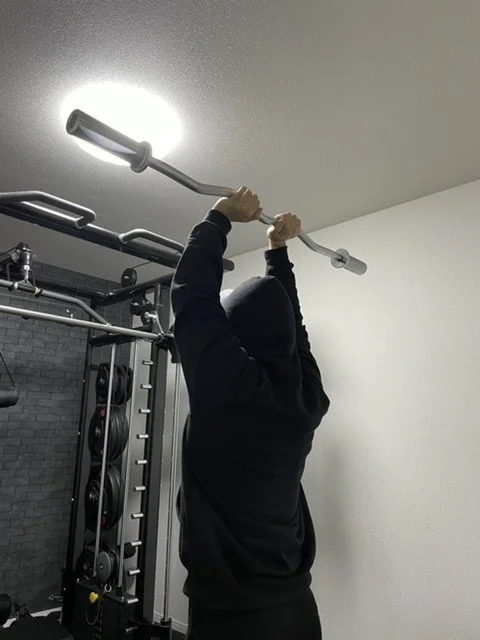 バーベルフレンチプレス